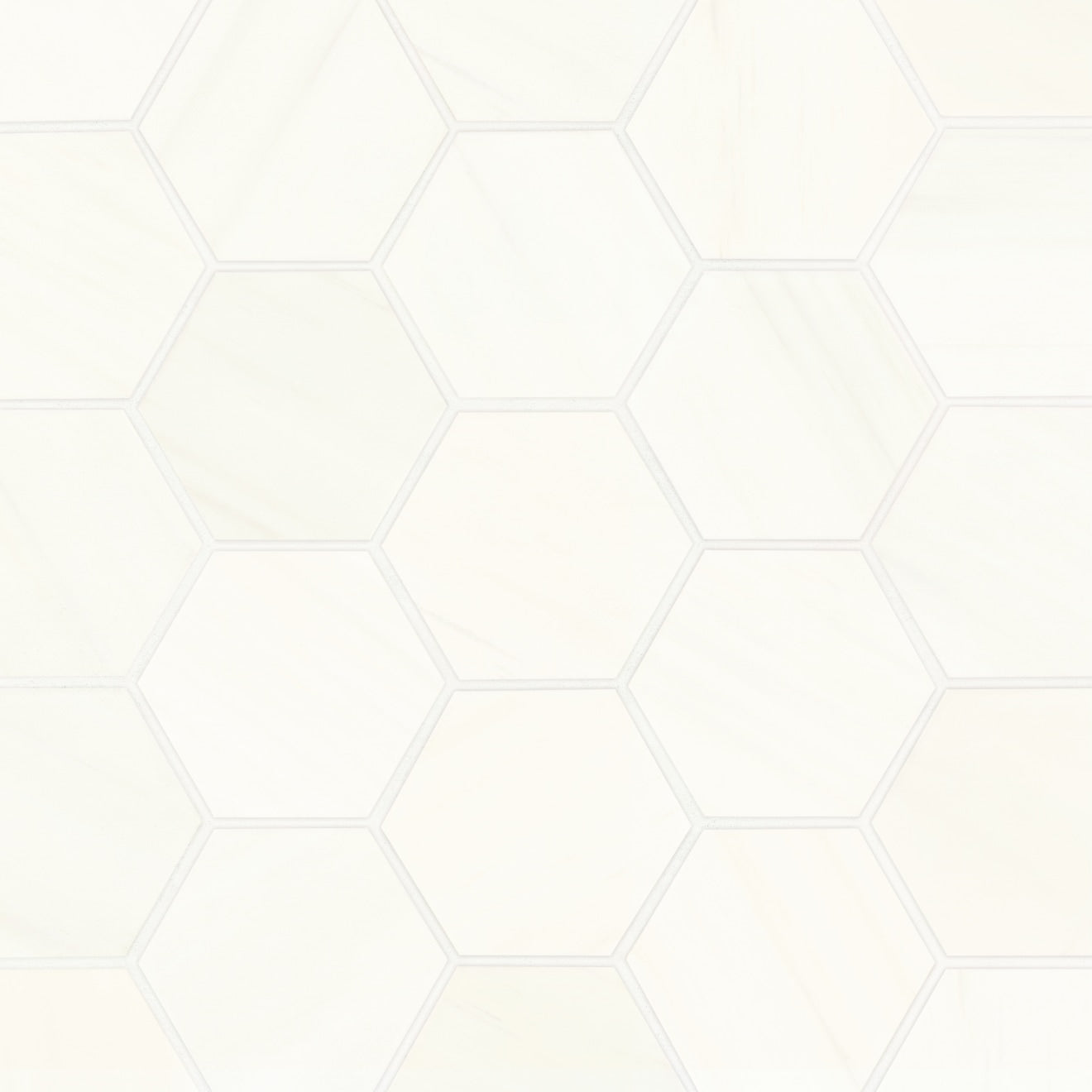 Bedrosians Marble 3" Hexagon Mosaic 10.5" x 12" Honed Dolomite