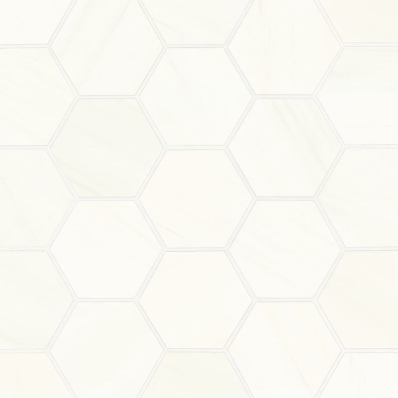 Bedrosians Marble 3" Hexagon Mosaic 10.5" x 12" Honed Dolomite