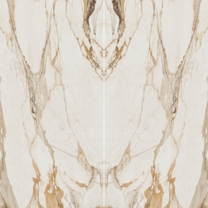 Bedrosians Magnifica Encore Luxury Slab 63" x 126" Bookmatched Satin Calacatta Borghini