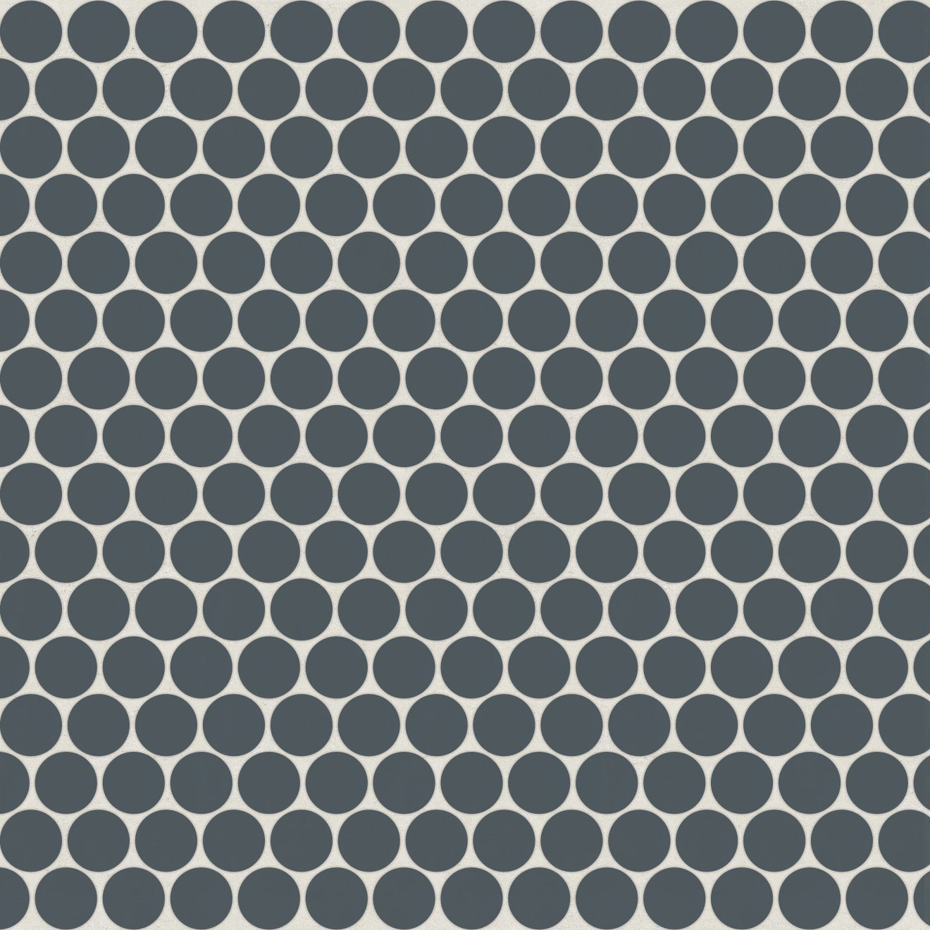 Bedrosians Marin 0.75 Penny Round Mosaic 11.5" x 12.5" Midnight Tide / Navy Blue