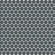 Bedrosians Marin 0.75 Penny Round Mosaic 11.5" x 12.5" Midnight Tide / Navy Blue