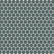 Bedrosians Marin 0.75 Penny Round Mosaic 11.5" x 12.5" Ocean Teal / Teal
