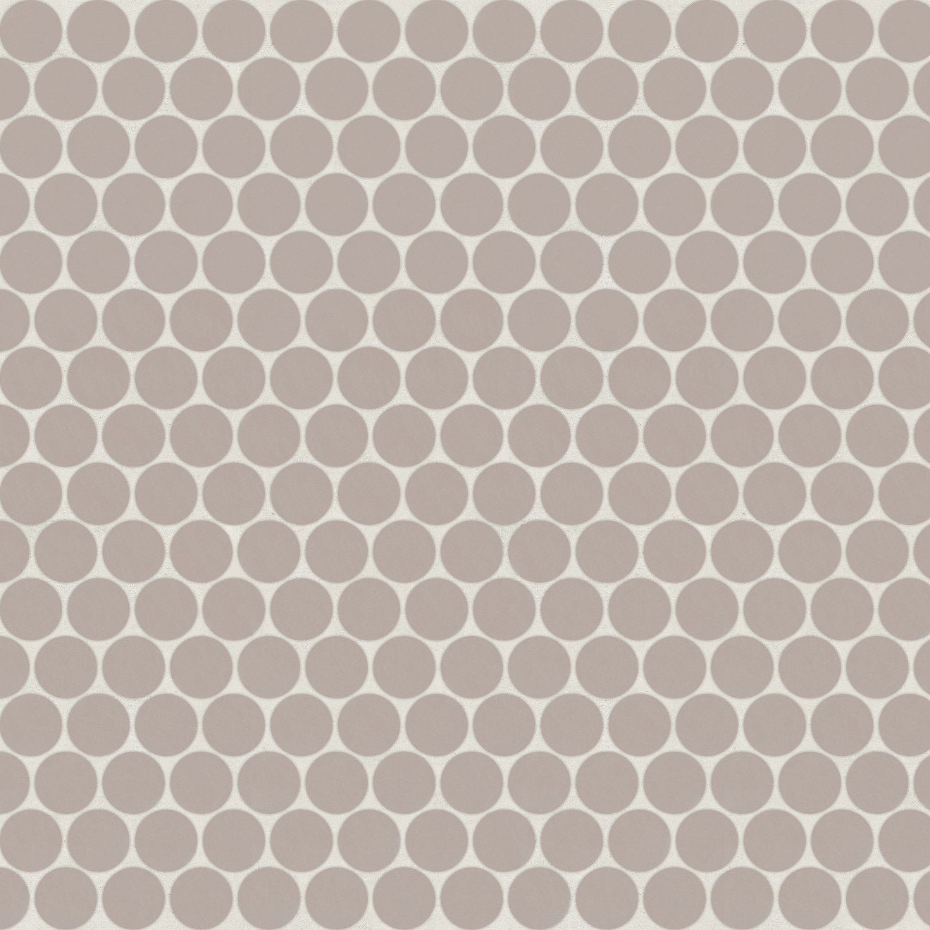 Bedrosians Marin 0.75 Penny Round Mosaic 11.5" x 12.5" Coastal Cliff / Taupe