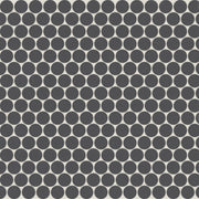 Bedrosians Marin 0.75 Penny Round Mosaic 11.5" x 12.5" Black Sea / Black