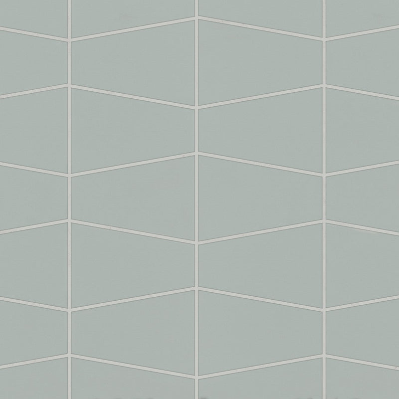 Bedrosians Marin 8.25" x 13" Trapezoid Mosaic Aloe Green / Light Green