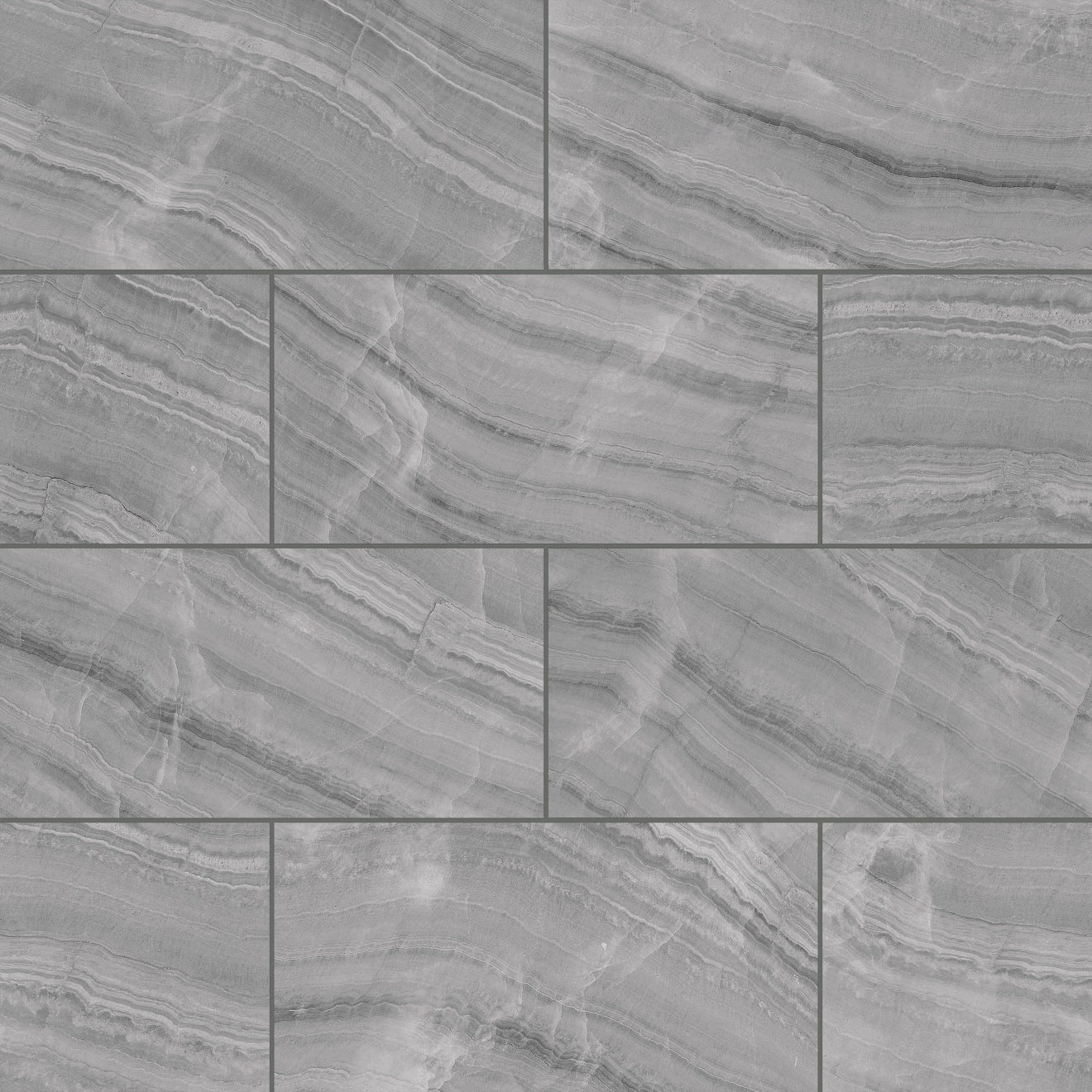 Bedrosians Gemma 12" x 24" Honed Grey Onyx