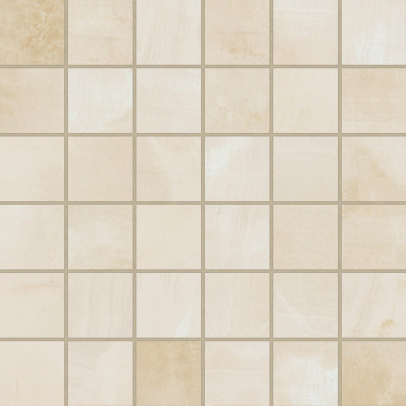 Bedrosians Gemma 2" x 2" Mosaic 12" x 12" Honed Beige Onyx