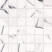 Bedrosians Gemma 2" x 2" Mosaic 12" x 12" Honed Bianca