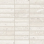 Bedrosians Sensi Roma 1" x 4" Straight Mosaic 12" x 12" White