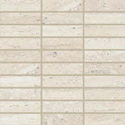 Bedrosians Sensi Roma 1" x 4" Straight Mosaic 12" x 12" Ivory