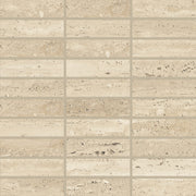 Bedrosians Sensi Roma 1" x 4" Straight Mosaic 12" x 12" Cream