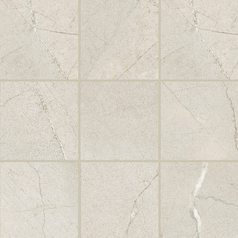 Bedrosians Crema Marfil 4" x 4" Mosaic 12" x 12" Crema Marfil