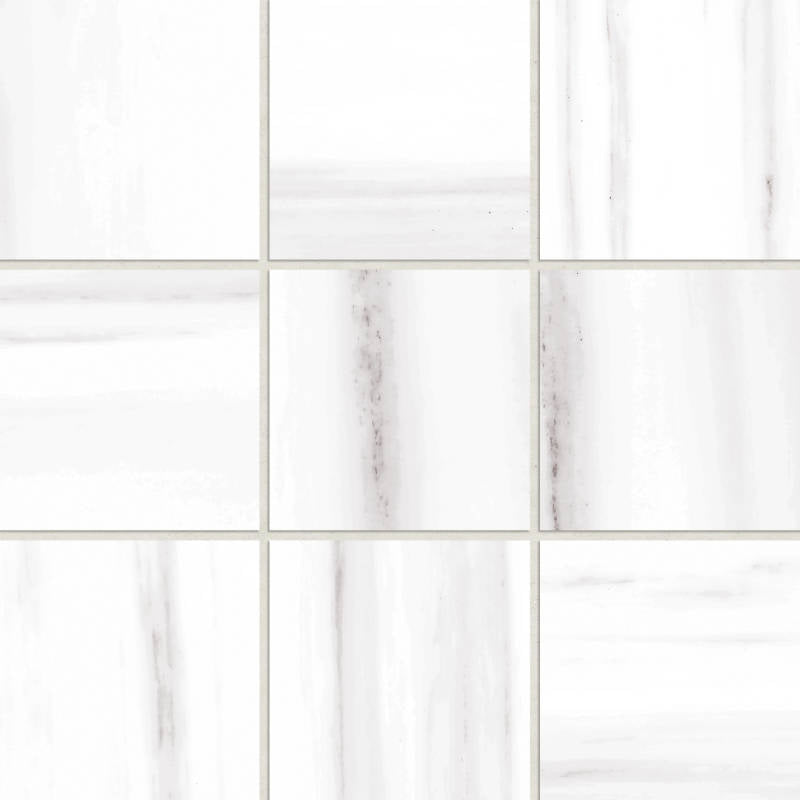 Bedrosians Prati 4" x 4" Mosaic 12" x 12" Honed Dolomite