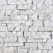 Bedrosians Marble 8" x 22" Tumbled Ledger Glacier White