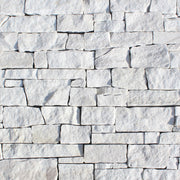 Bedrosians Stone Ledgers 8" x 22" Jumbo Ledger - Wired Mesh Glacier White