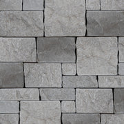 Bedrosians Stone Ledgers 8" x 22" Tumbled Ledger - Wired Mesh Grey Marble