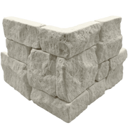 Bedrosians Limestone 8" x 18" Tumbled Ledger Corner Light Beige