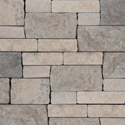 Bedrosians Limestone 8" x 22" Tumbled Ledger Mixed Beige & Grey