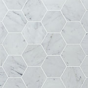 Bedrosians Marble 3" Hexagon Mosaic 10.5" x 12" White Carrara