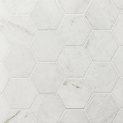 Bedrosians Marble 3" Hexagon Mosaic 10.5" x 12" Glorious White