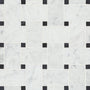 White Carrara / Absolute Black Dot