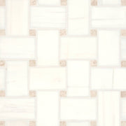 Bedrosians Marble 11.22" x 11.22" Jumbo Basket Weave Mosaics Honed Dolomite / White Sand