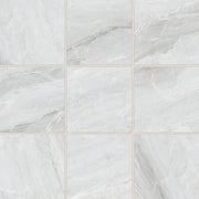 Bedrosians Magnifica 4" x 4" Mosaic 12" x 12" Honed Pietra Bianca