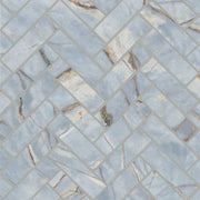 Bedrosians Magnifica Era Luxury 1" x 4" Herringbone Mosaic 12" x 12" Deep River