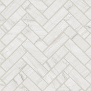 Bedrosians Magnifica Era Luxury 1" x 4" Herringbone Mosaic 12" x 12" Mont Blanc