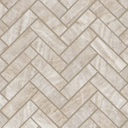 Bedrosians Magnifica Era Luxury 1" x 4" Herringbone Mosaic 12" x 12" Taj Mahal