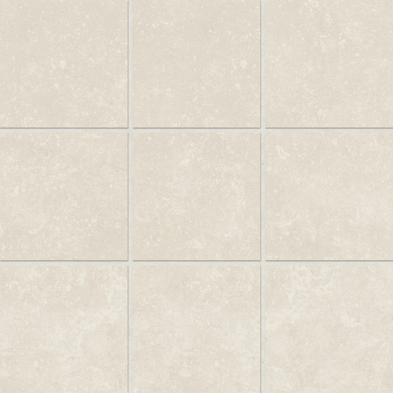 Bedrosians Bluerun 4" x 4" Mosaic 12" x 12" Antique White