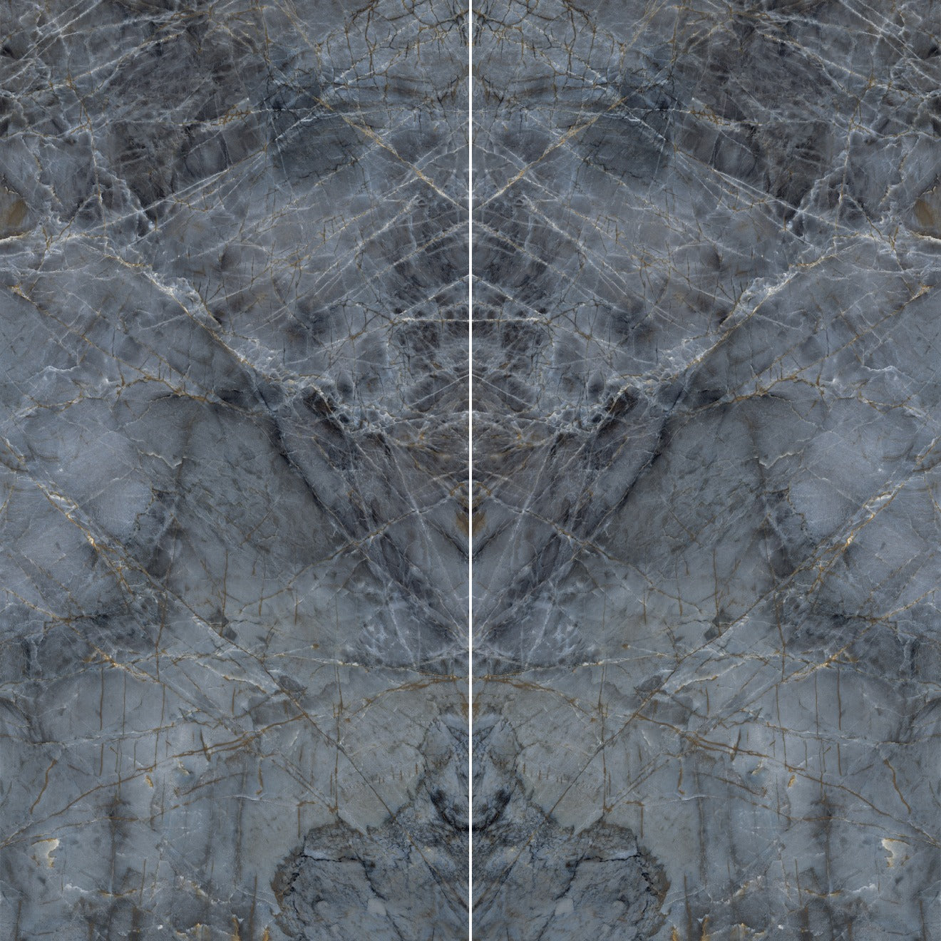 Bedrosians Magnifica Encore Slab 60" x 126" Bookmatched Satin Brilho Azul