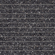 Bedrosians Mystere 1" x 12" Mosaic 12" x 12" Structured Black
