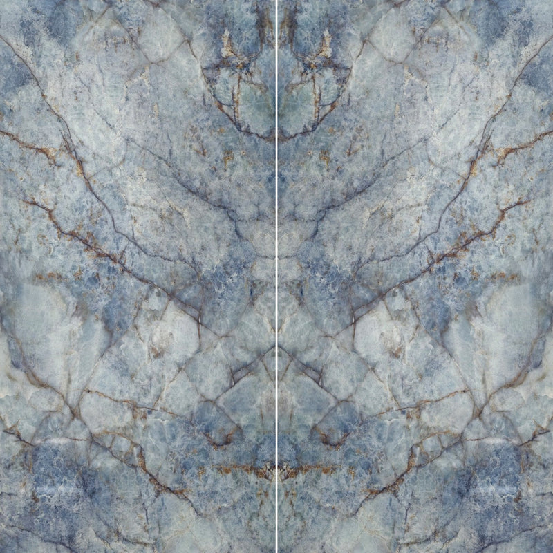 Bedrosians Nouvel 64" x 127" Bookmatch Slab Mineral Surface 3cm Polished Imperial Azul