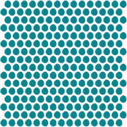 Daltile Color Wheel Mosaic 13'' x 11'' Penny Glossy Ocean Blue