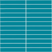 Daltile Color Wheel Mosaic 1'' x 6'' Straight 12'' x 10'' Glossy Ocean Blue