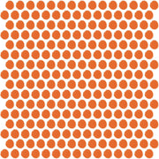 Daltile Color Wheel Mosaic 13'' x 11'' Penny Glossy Orange Burst