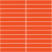Daltile Color Wheel Mosaic 1'' x 6'' Straight 12'' x 10'' Glossy Orange Burst
