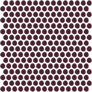 Daltile Color Wheel Mosaic 13'' x 11'' Penny Glossy Plum Crazy