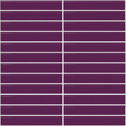 Daltile Color Wheel Mosaic 1'' x 6'' Straight 12'' x 10'' Glossy Plum Crazy