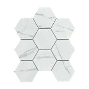 Emser Elegan 10" x 11" Hexagon Mosaic 4" Matte Calacata