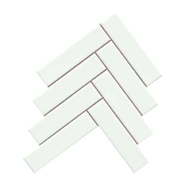 Emser Cognito 11" x 11" Herringbone Mosaic 2" x 8" Polished Ice