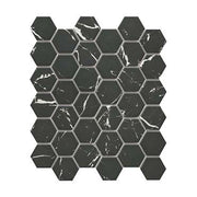 Emser Elegan 11" x 13" Hexagon Mosaic 2" Hex Matte Nero