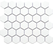 Emser Impact 11"x13" Hexagon Mosaic 2"x2" Matte White