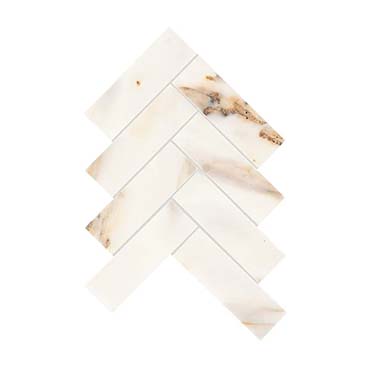 Daltile Gamma 2" x 6" Herringbone Mosaic 10" x 15" Bella