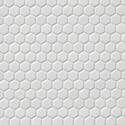 Tile Shop Hex 12x12 Mosaic 1'' Matte White