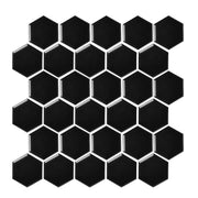 Tile Shop Hex 12x12 Mosaic 2'' Matte Black