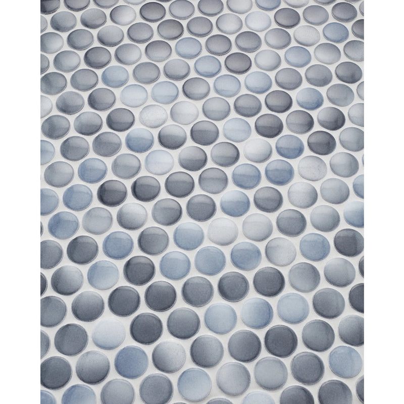 Tile Shop Penny Round 12x12 Mosaic Glossy Cloudy