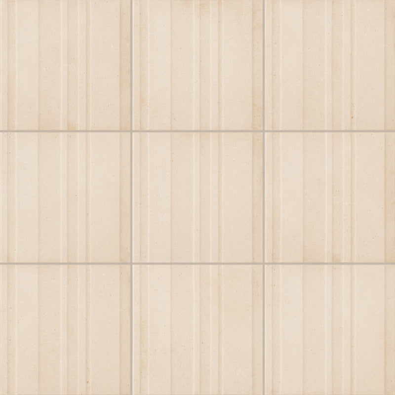 Marazzi Crafthouse 8" x 8" Fluted Matte Pomice