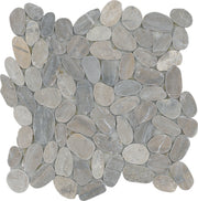 Emser Flat Venetian 12"x12" Mosaic 2"x2" Silver